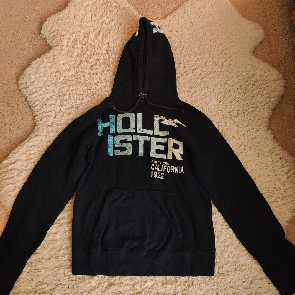 Vintage Hollister Co. Navy Blue Signature Pullover Hoodie